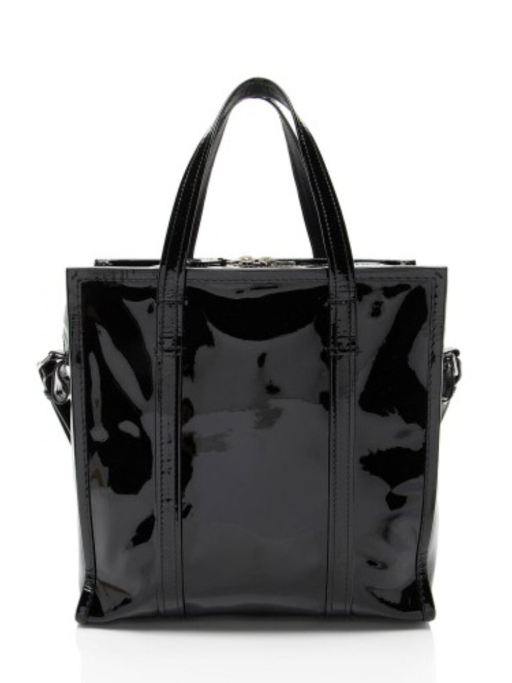 Balenciaga Patent Leather Bazar Small Shopper Tote black excellent pre-owned - Picture 6 of 17